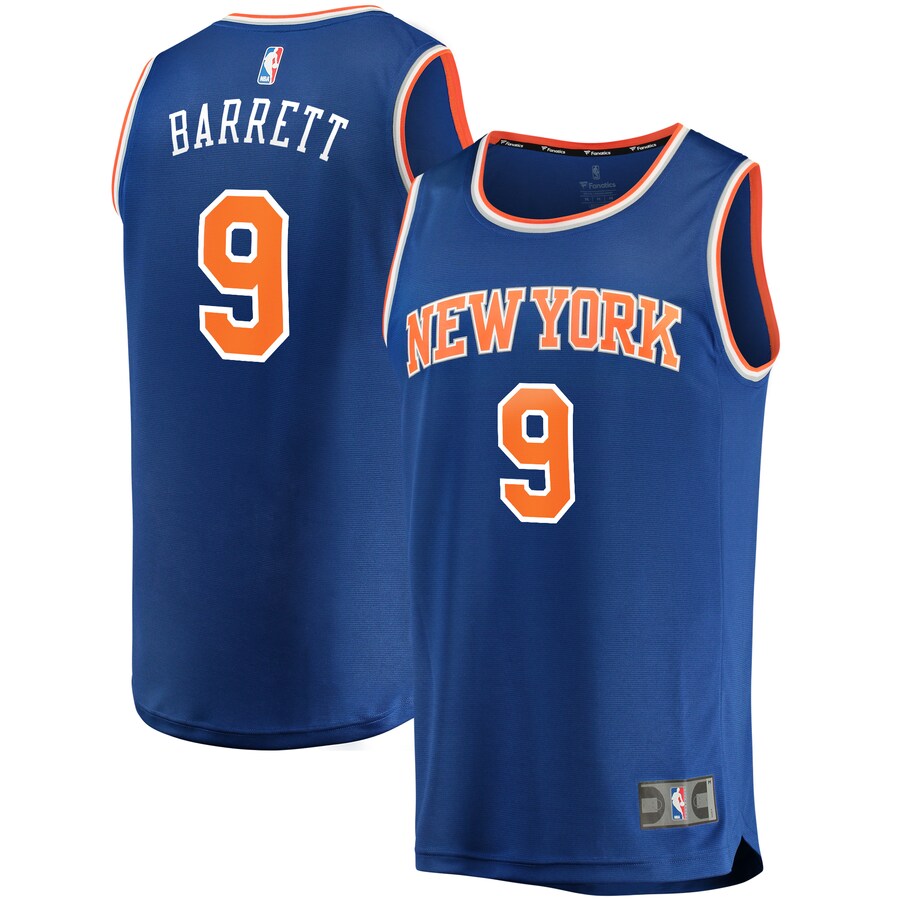 Men's New York Knicks RJ Barrett Fanatics Blue Replica Fast Break Jersey - Icon Edition