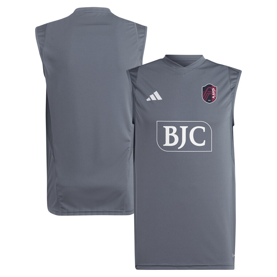Men's St. Louis City SC adidas Gray 2024 Sleeveless Training Jersey