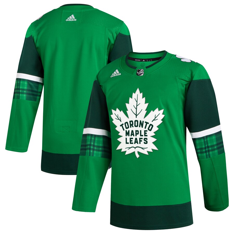 Men's Toronto Maple Leafs  adidas Kelly Green 2023 St. Patrick's Day Primegreen Authentic Jersey