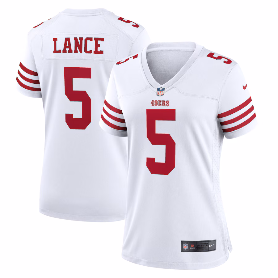Women's San Francisco 49ers Trey Lance Nike White Player Jersey