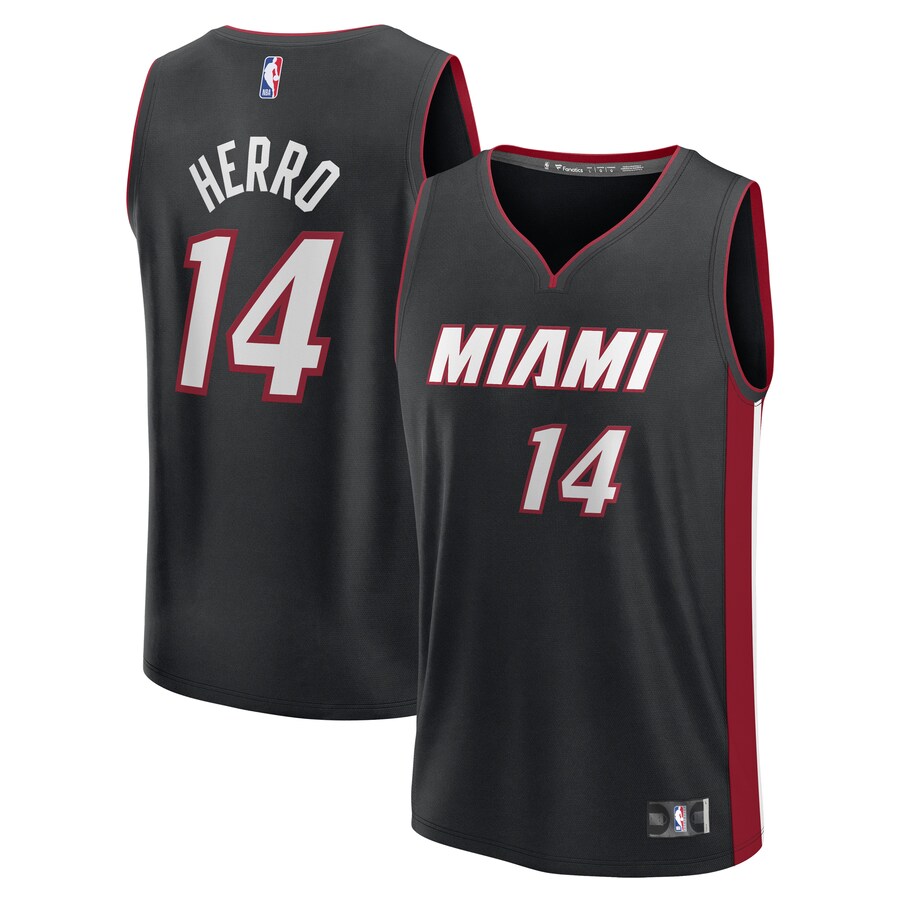 Men's Miami Heat Tyler Herro Fanatics Black Fast Break Replica Player Jersey - Icon Edition