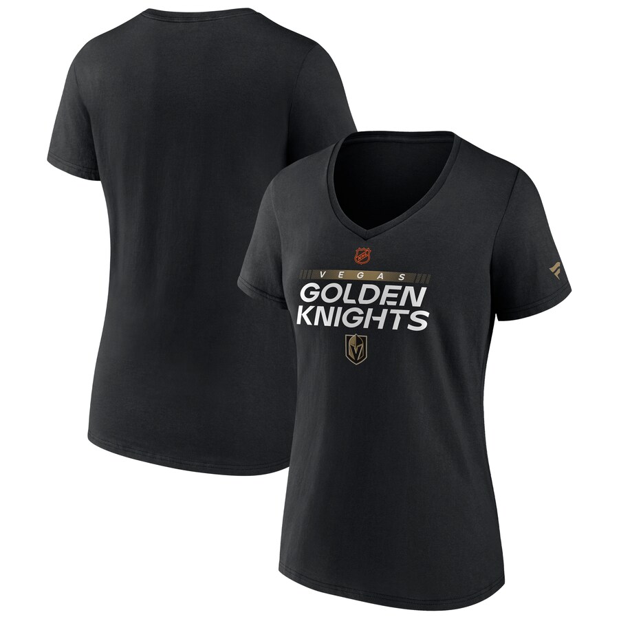 Women's Vegas Golden Knights Fanatics Black Confidential Program V-Neck T-Shirt
