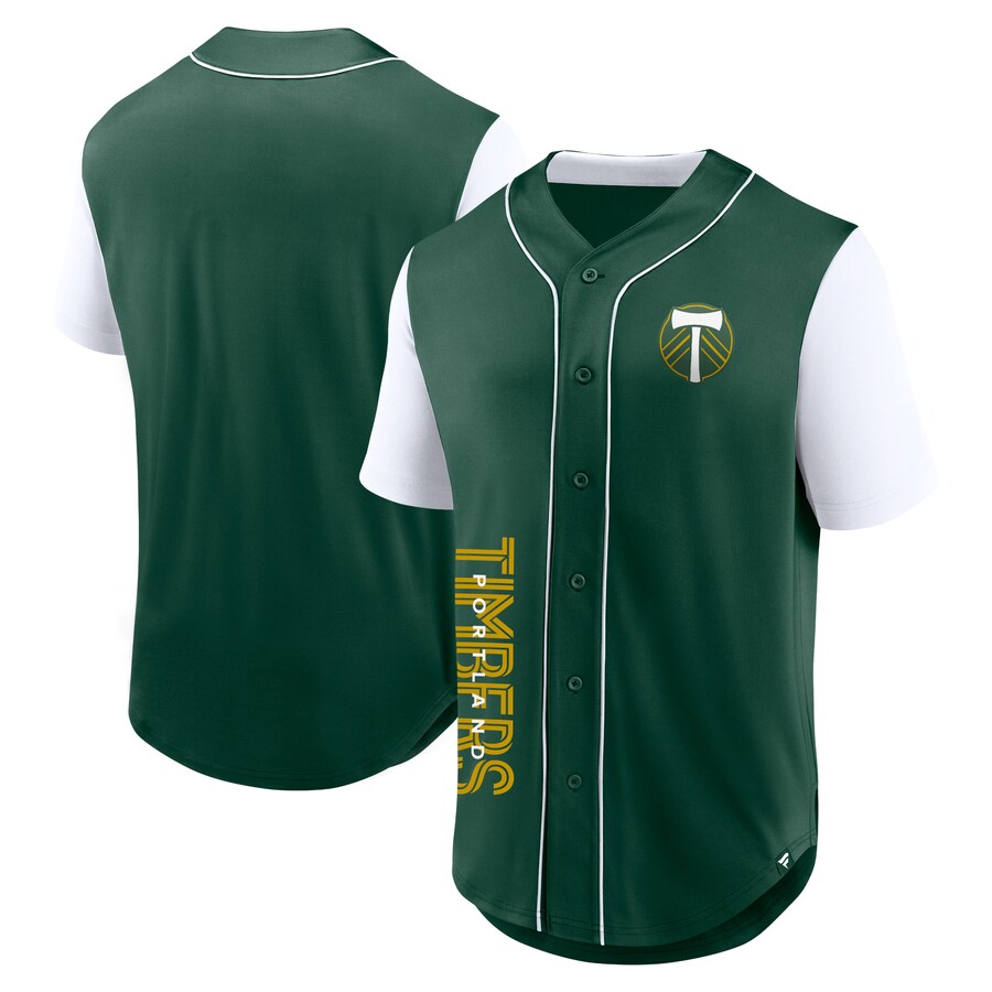Men's Portland Timbers Fanatics Green Balance Fashion Baseball Jersey