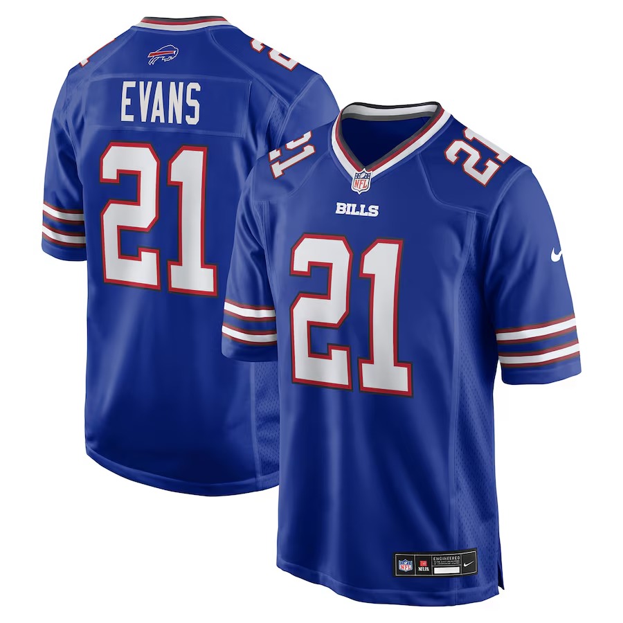 Men's Buffalo Bills Darrynton Evans Nike Royal Team Game Jersey