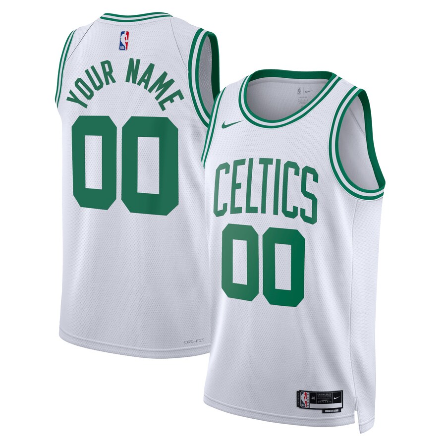 Unisex Boston Celtics Nike White Swingman Custom Jersey - Association Edition