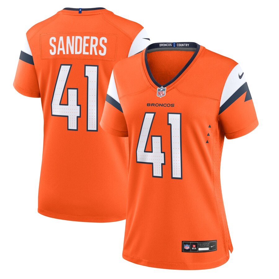 Women's Denver Broncos Drew Sanders Nike Orange Team Game Jersey