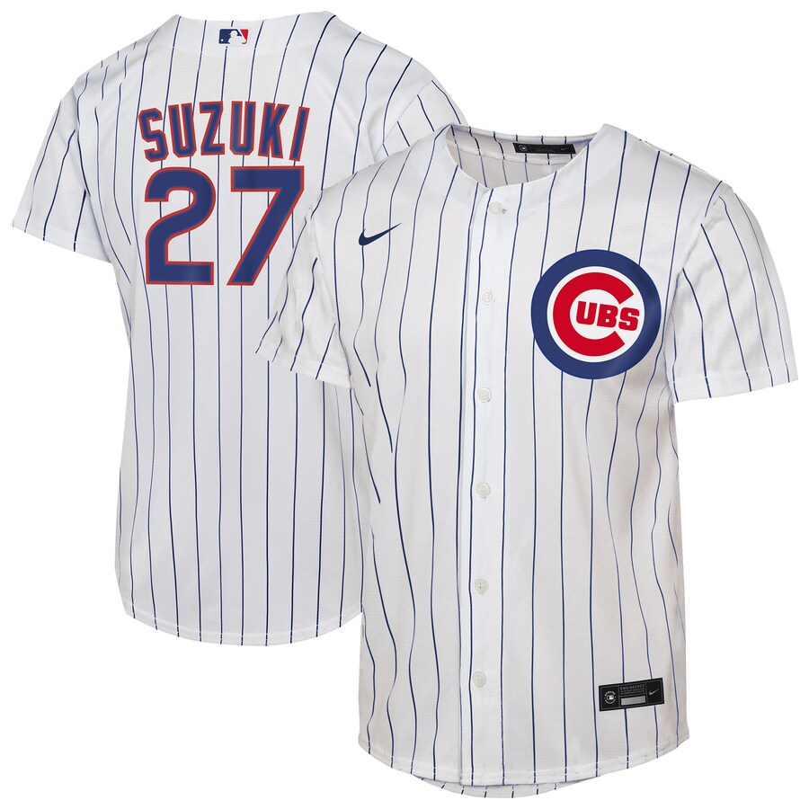 Youth Chicago Cubs Seiya Suzuki Nike White Home Replica Player Jersey