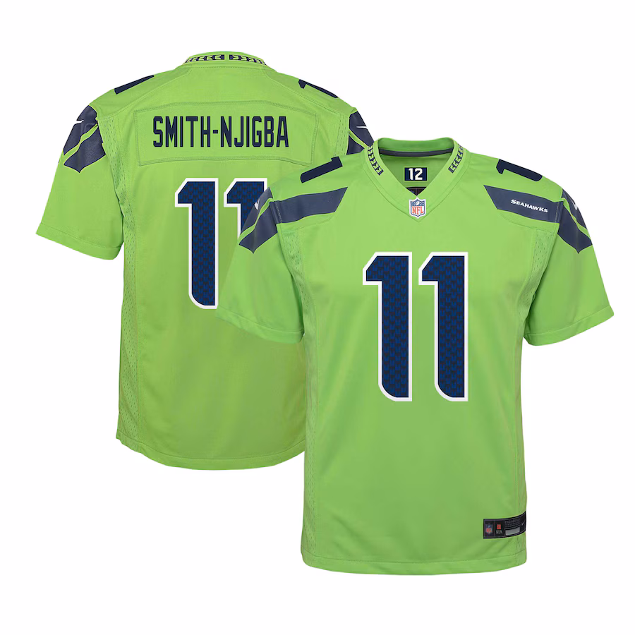 Youth Seattle Seahawks Jaxon Smith-Njigba Nike Neon Green Alternate Player Game Jersey