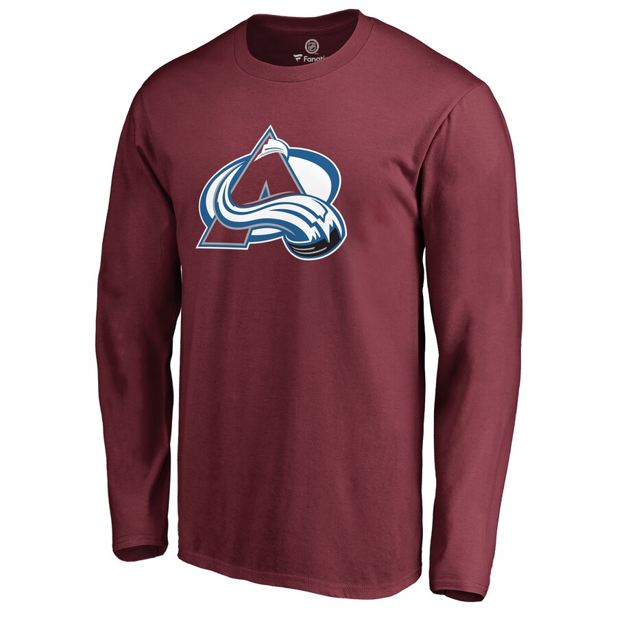 Men's Colorado Avalanche Maroon Primary Logo 2 Long Sleeve T-Shirt