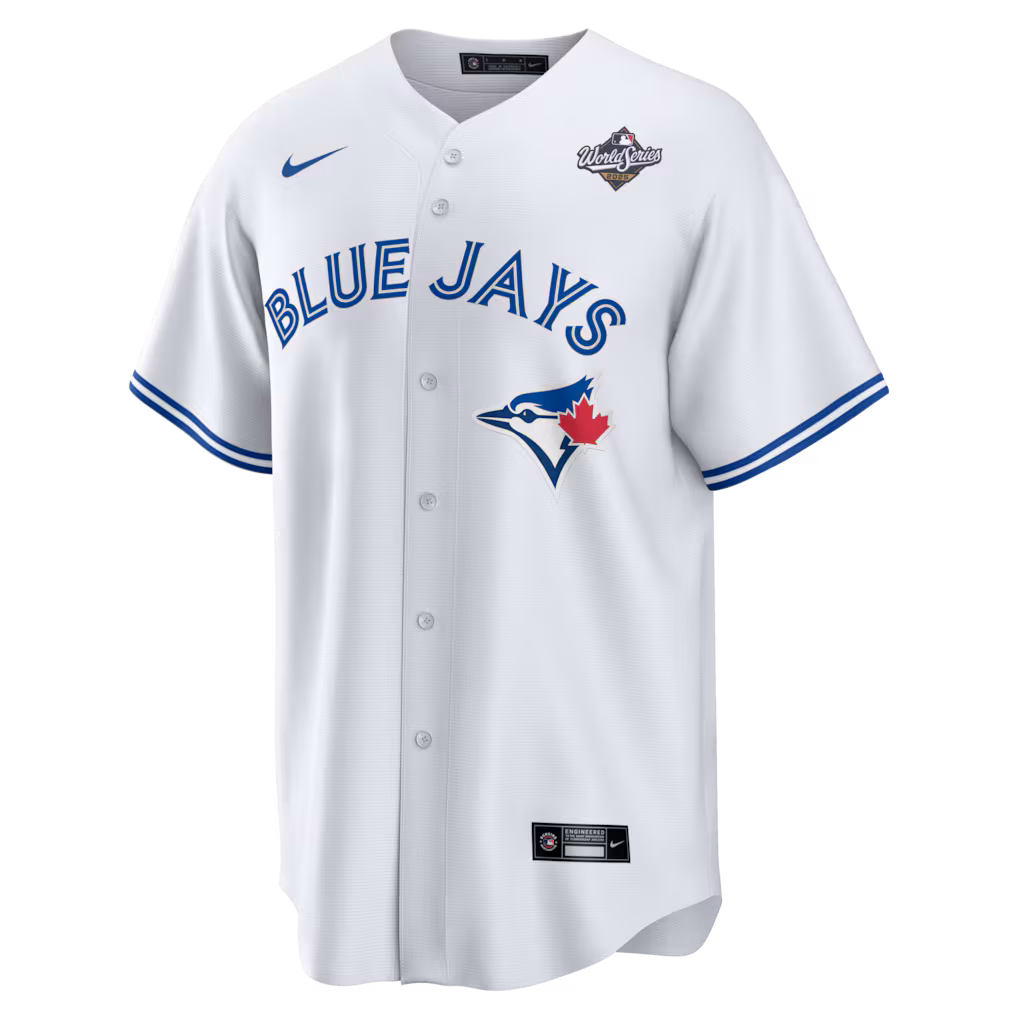 Men's Toronto Blue Jays George Springer Nike White 2025 World Series Home Replica Player Jersey