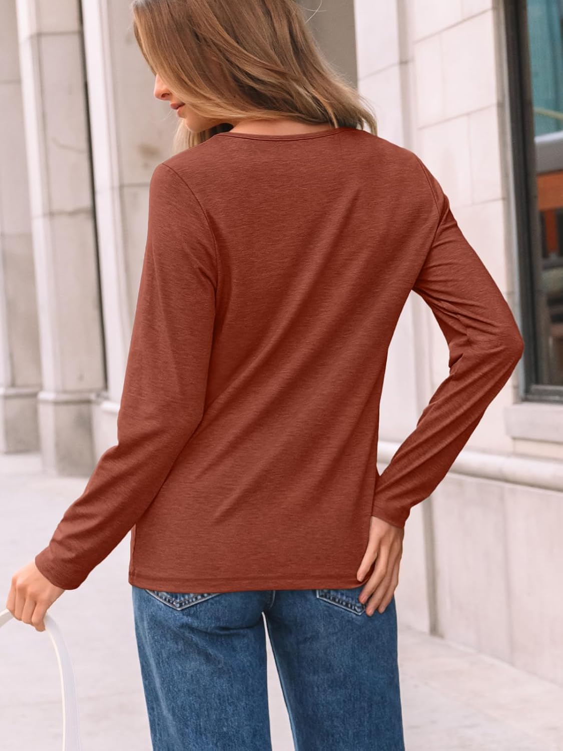 AUTOMET Women’s Long Sleeve Pleated Top – Casual Dressy Business Blouse, Trendy Tunic Basic Shirt