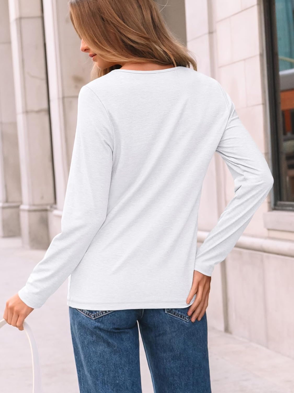 AUTOMET Women’s Long Sleeve Pleated Top – Casual Dressy Business Blouse, Trendy Tunic Basic Shirt