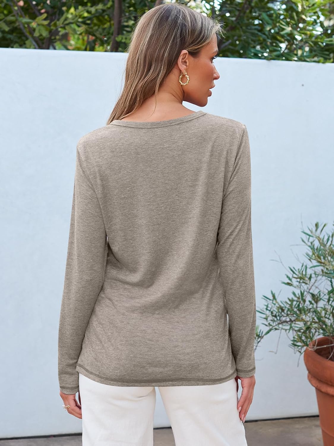 SUNBS Women’s 3-Pack Long Sleeve Tops Loose Fit Fall Shirts 2025 Basic Casual Tees