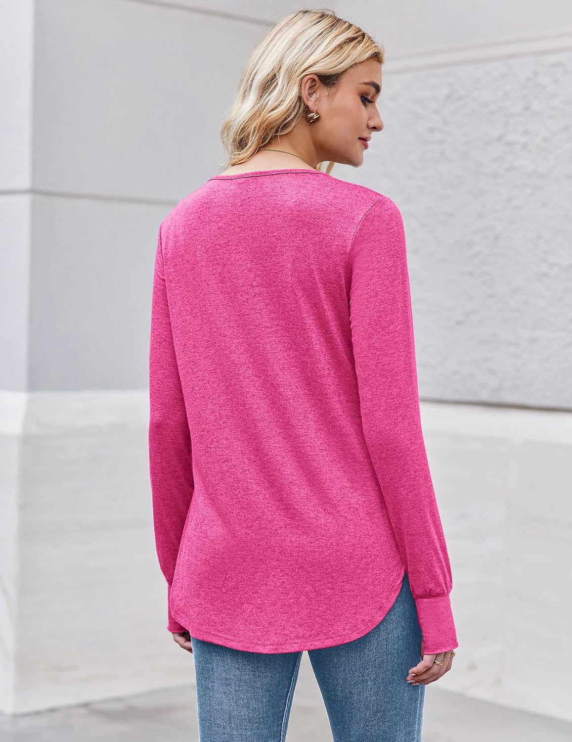 Zeagoo Women’s Long Sleeve Tunic Top – Loose Crew Neck Shirt with Thumb Holes, Perfect with Leggings, Fall 2025