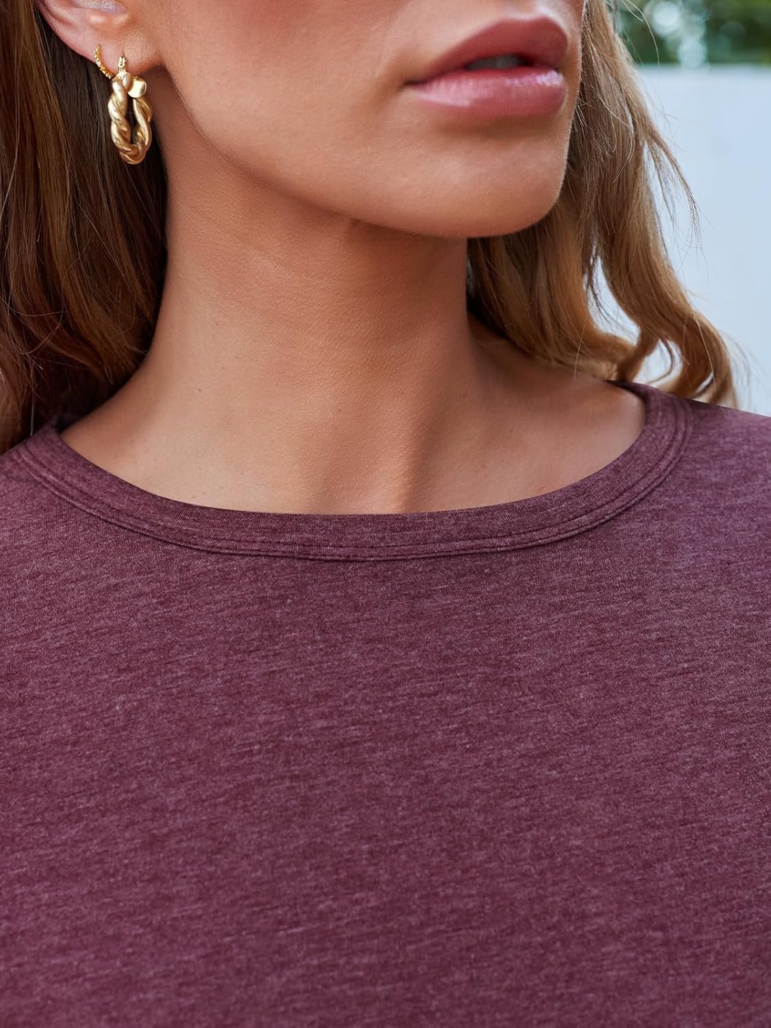 MIFOCAL Women’s Long Sleeve Round Neck Tops 2024 Basic Fall Shirts