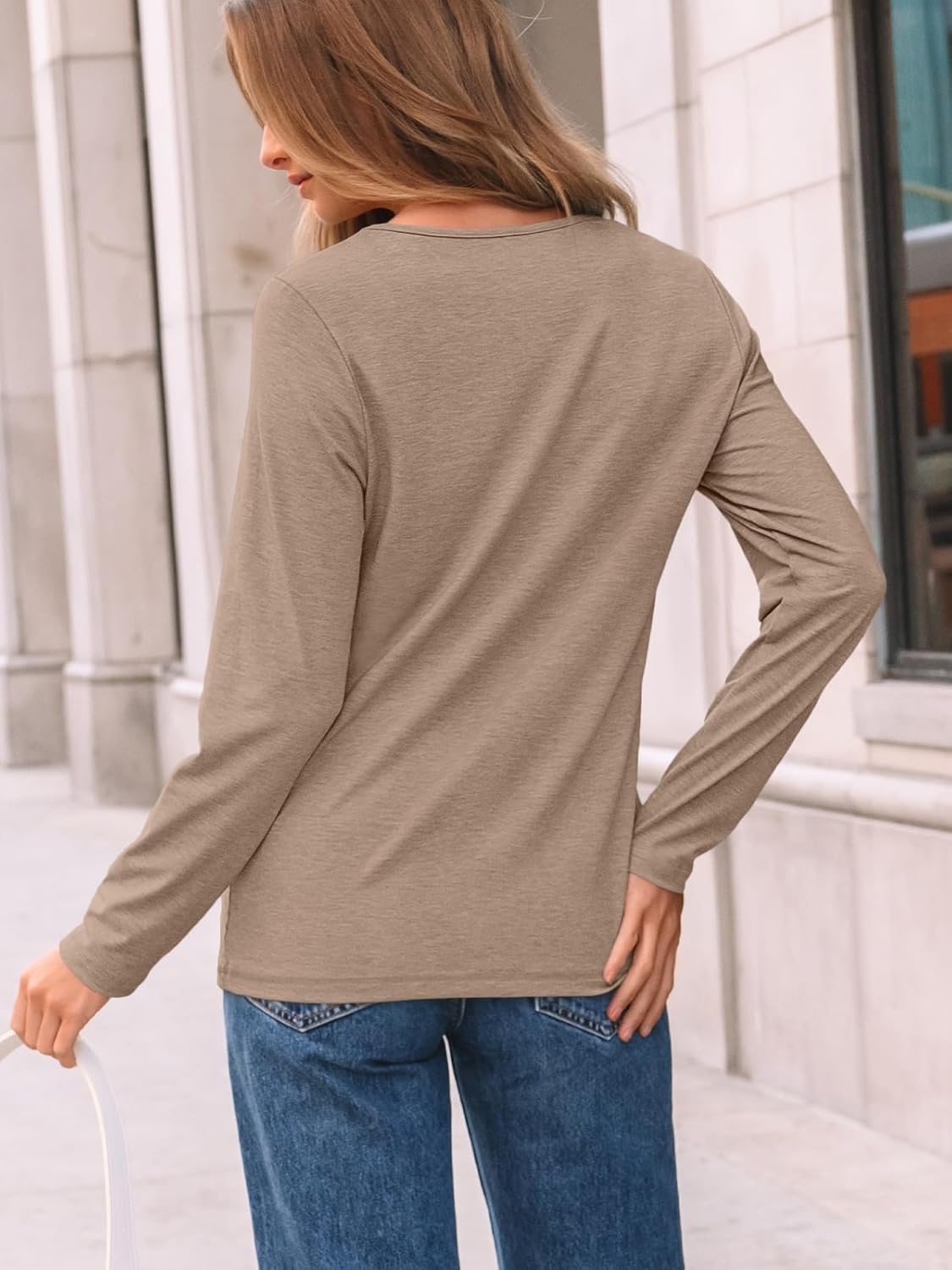 AUTOMET Women’s Long Sleeve Pleated Top – Casual Dressy Business Blouse, Trendy Tunic Basic Shirt