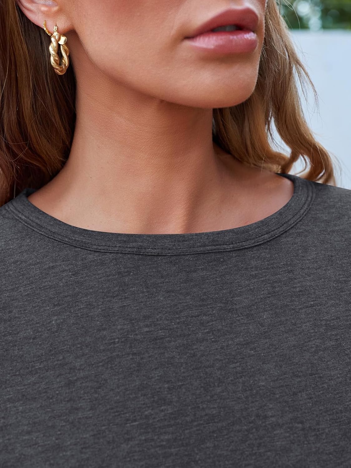 MIFOCAL Women’s Long Sleeve Round Neck Tops 2024 Basic Fall Shirts