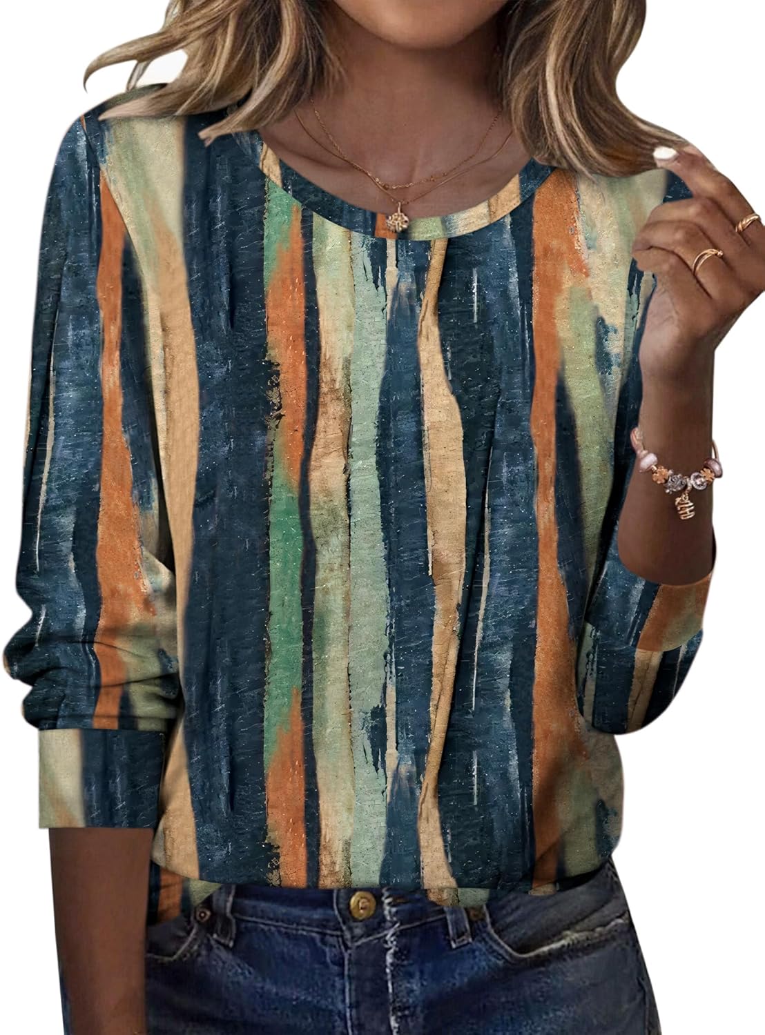 Zeagoo Women’s Long Sleeve Crewneck Tops Lightweight Basic Tee Business Casual