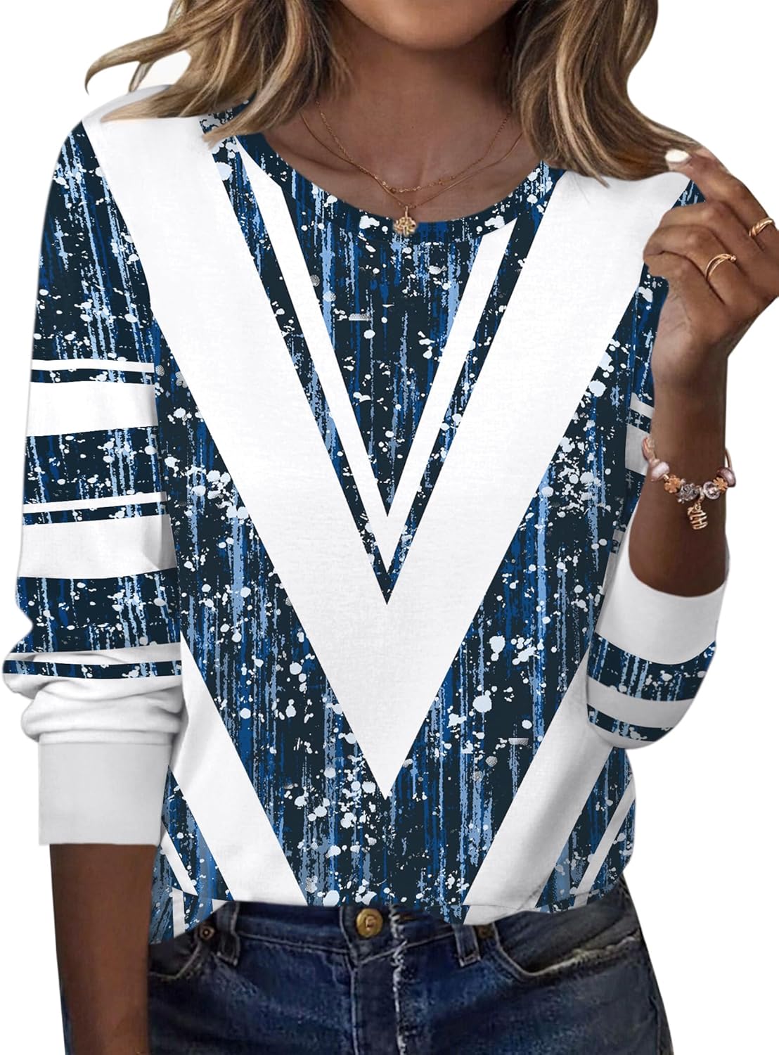 Zeagoo Women’s Long Sleeve Crewneck Tops Lightweight Basic Tee Business Casual