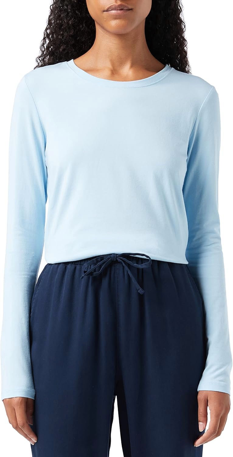 Amazon Essentials Women’s Regular-Fit Long Sleeve Crewneck T-Shirt Plus Size Available