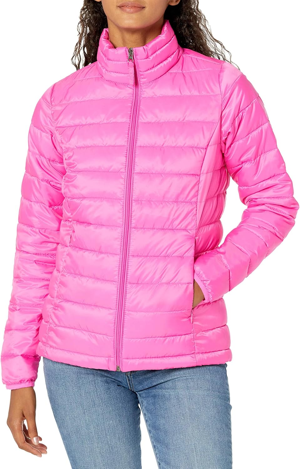 Amazon Essentials Women's Lightweight Long-Sleeve Packable Water-Resistant Puffer Jacket (Plus Sizes Available)