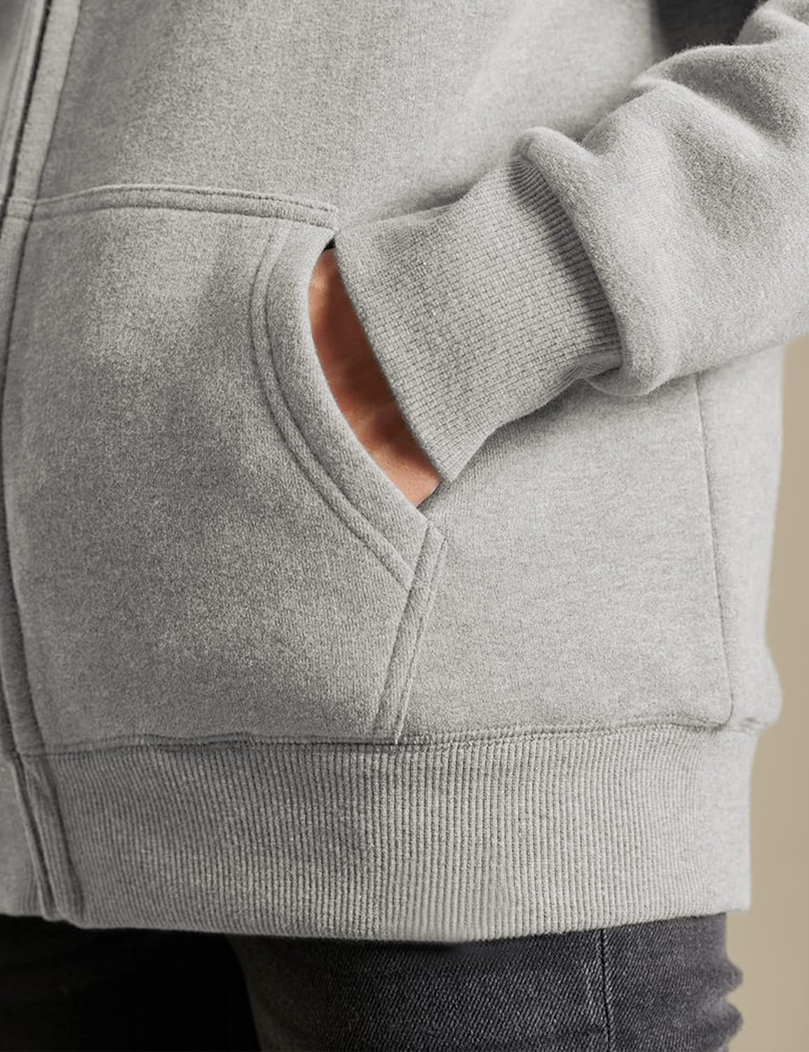 Yeokou Women's Casual Sherpa-Lined Full Zip Hoodie Jacket