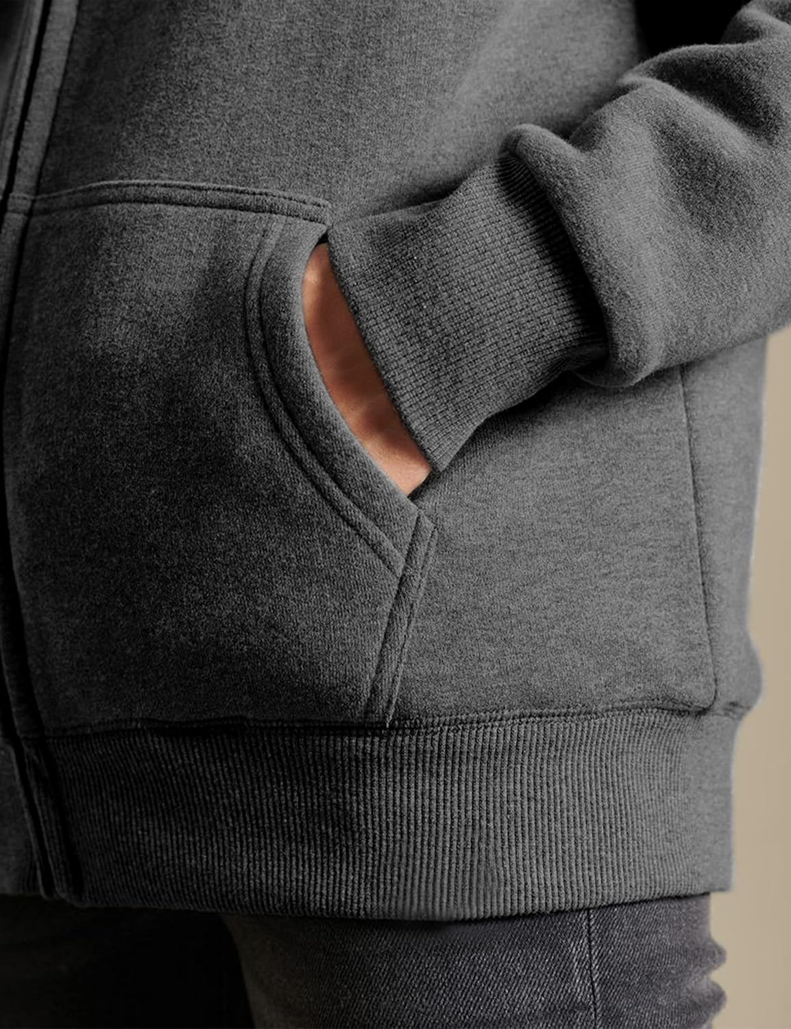 Yeokou Women's Casual Sherpa-Lined Full Zip Hoodie Jacket