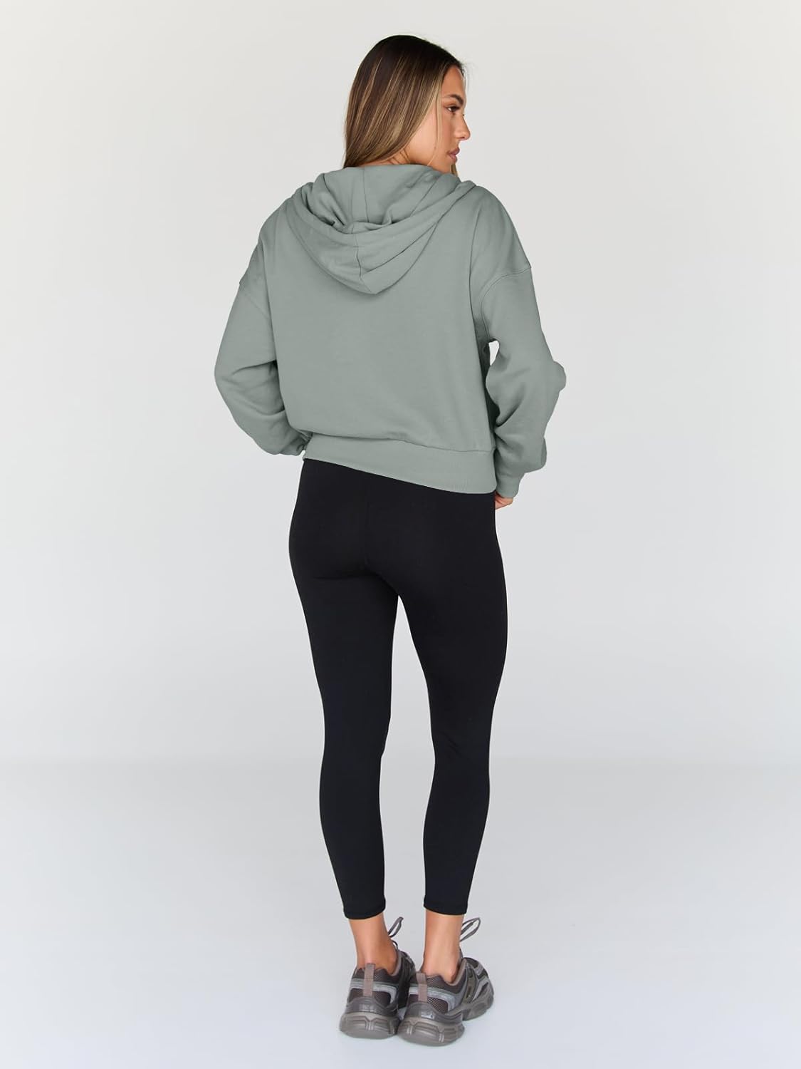 Trendy Queen Women's Cropped Full-Zip Hoodie Sweatshirt Jacket Casual Gym Top Fall 2025 Winter Outfit