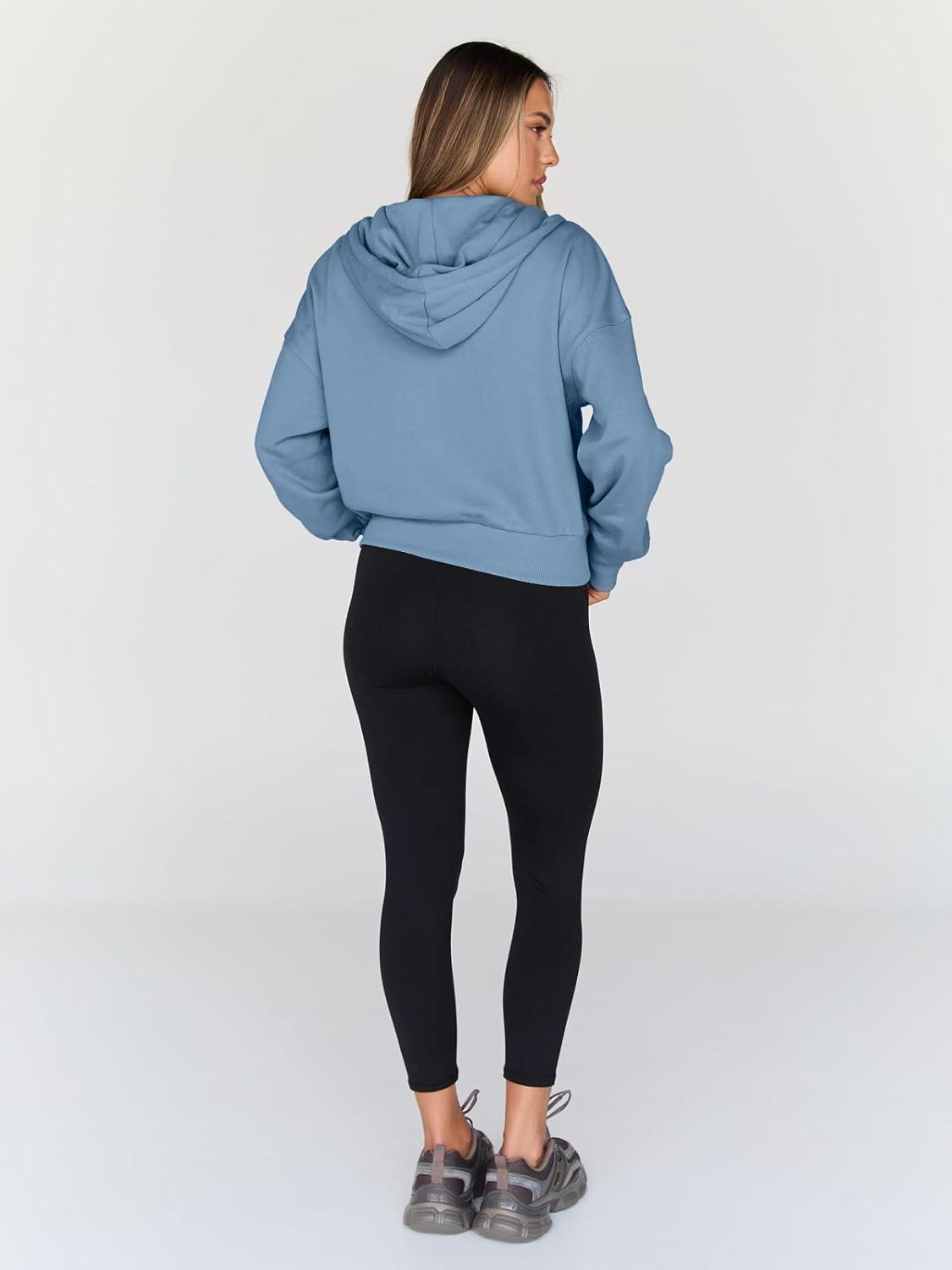 Trendy Queen Women's Cropped Full-Zip Hoodie Sweatshirt Jacket Casual Gym Top Fall 2025 Winter Outfit