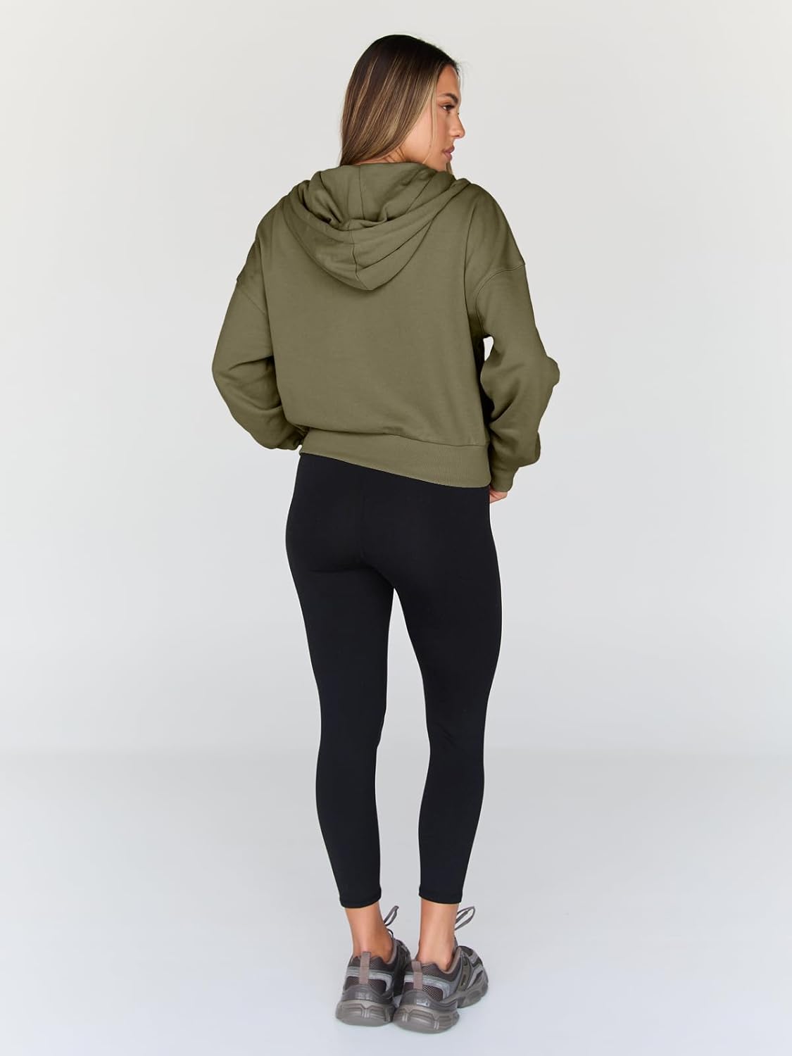 Trendy Queen Women's Cropped Full-Zip Hoodie Sweatshirt Jacket Casual Gym Top Fall 2025 Winter Outfit