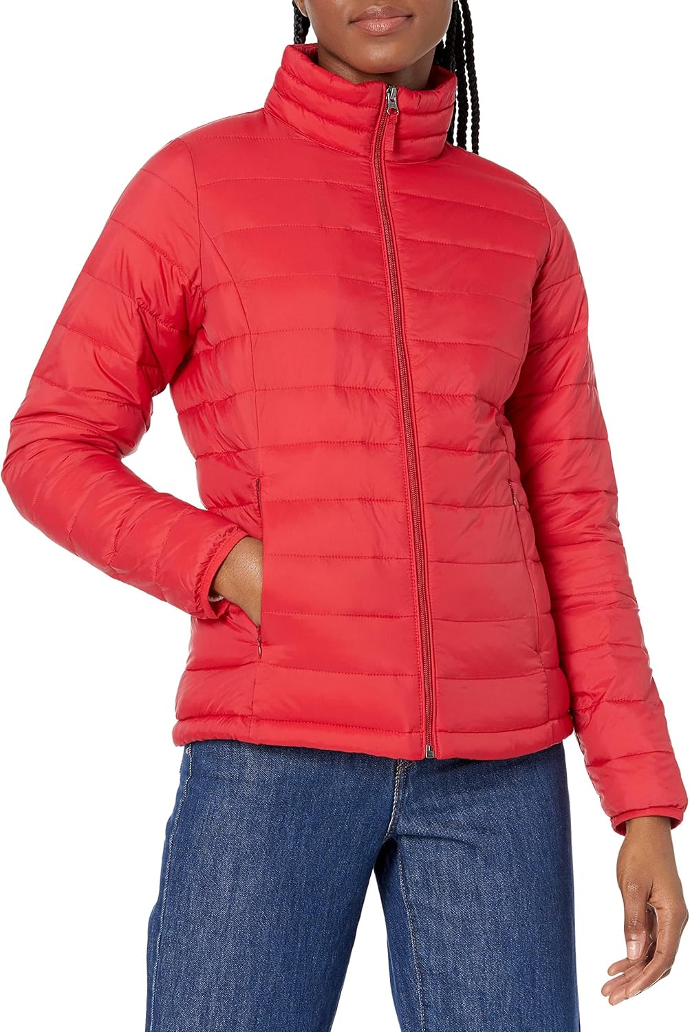 Amazon Essentials Women's Lightweight Long-Sleeve Packable Water-Resistant Puffer Jacket (Plus Sizes Available)