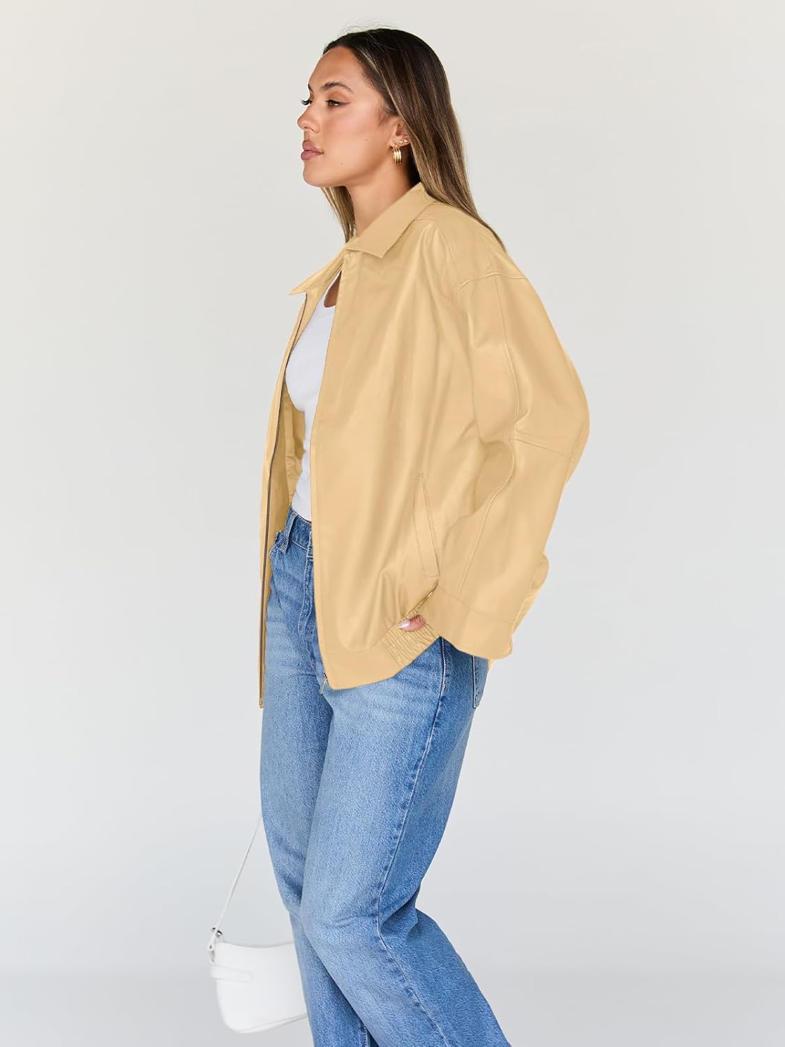 Trendy Queen Women's Oversized Faux Leather Motorcycle Jacket Plus Size Moto Biker Coat Fall 2025 Fashion Outfit