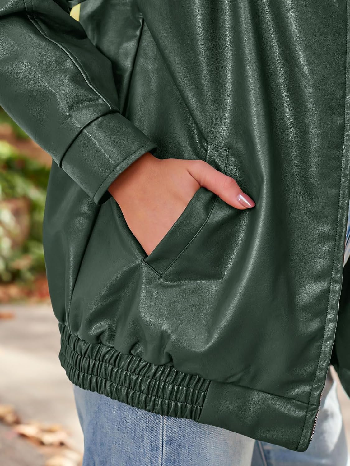 AUTOMET Women's Oversized Faux Suede Leather Jacket Fall Fashion Motorcycle Coat Winter Outfit Y2K Top