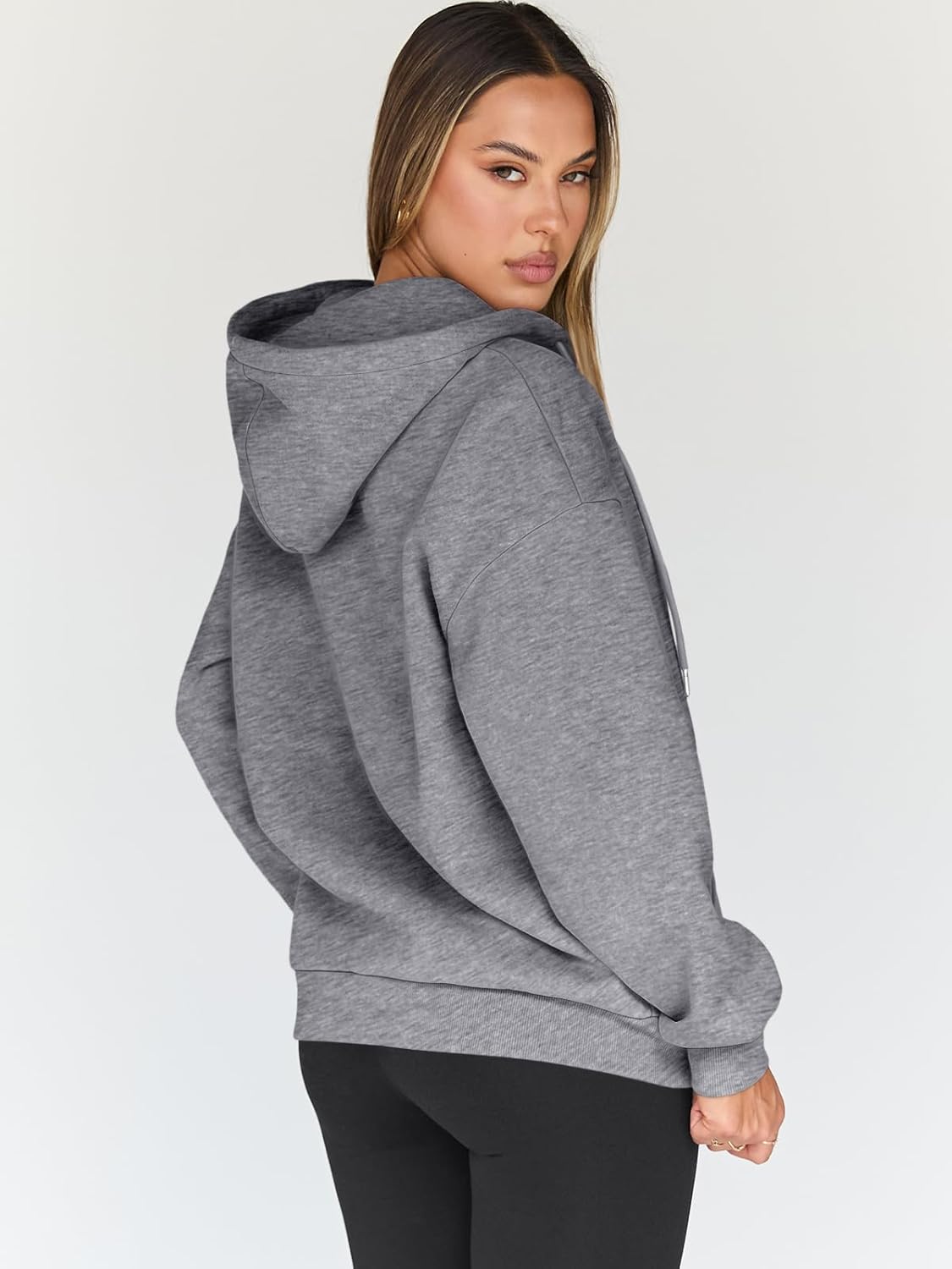 Trendy Queen Women's Oversized Zip-Up Hoodie Sweatshirt Fall 2025 School Fashion Casual Jacket Winter Outfit