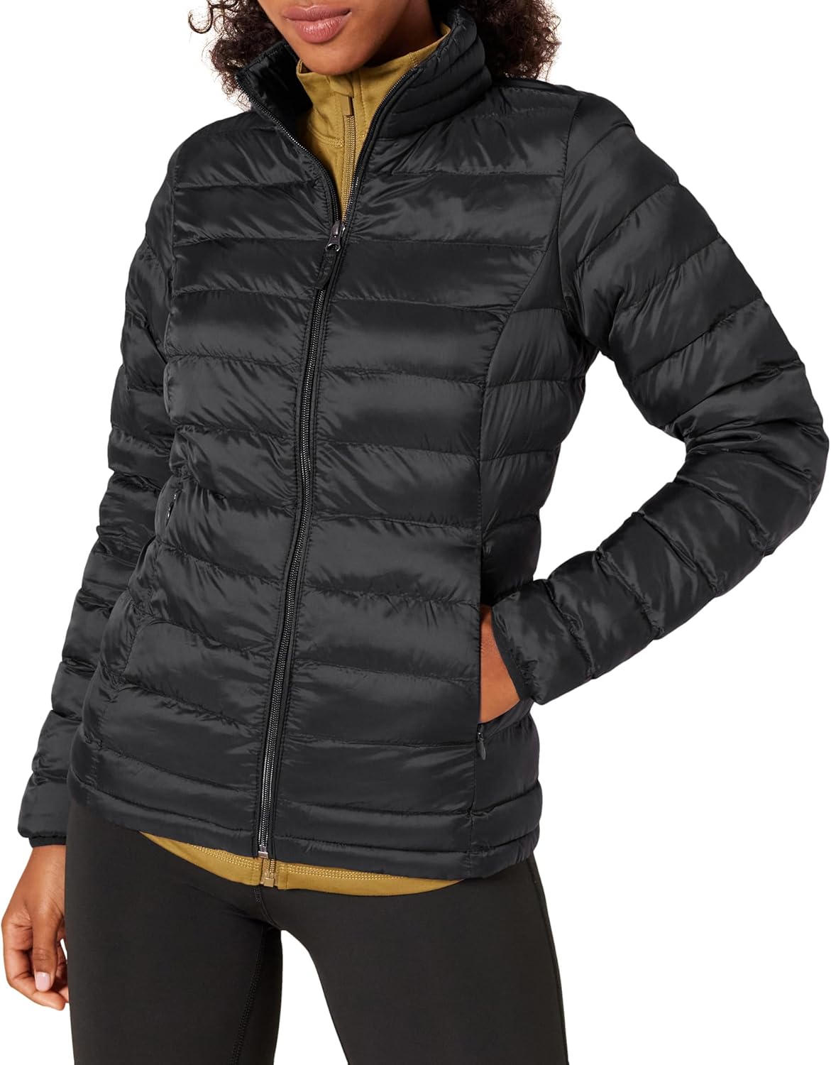 Amazon Essentials Women's Lightweight Long-Sleeve Packable Water-Resistant Puffer Jacket (Plus Sizes Available)