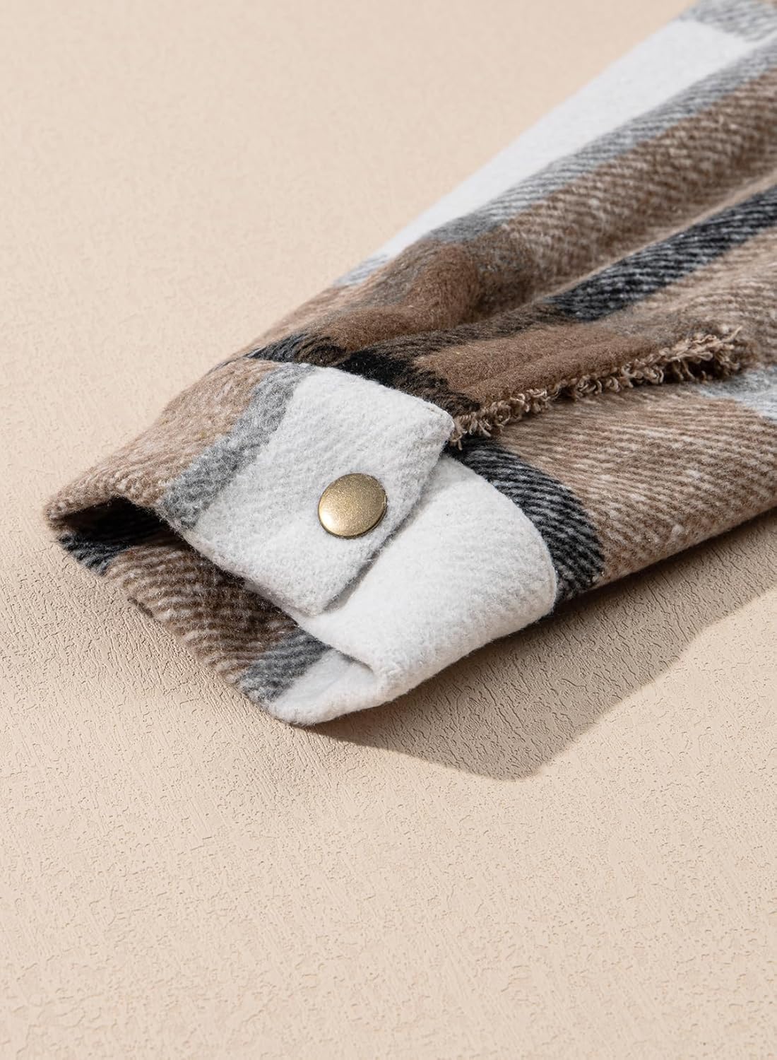 Dokotoo Women's 2025 Flannel Plaid Hooded Shacket Thick Fleece Button Down Winter Jacket Coat for Warmth