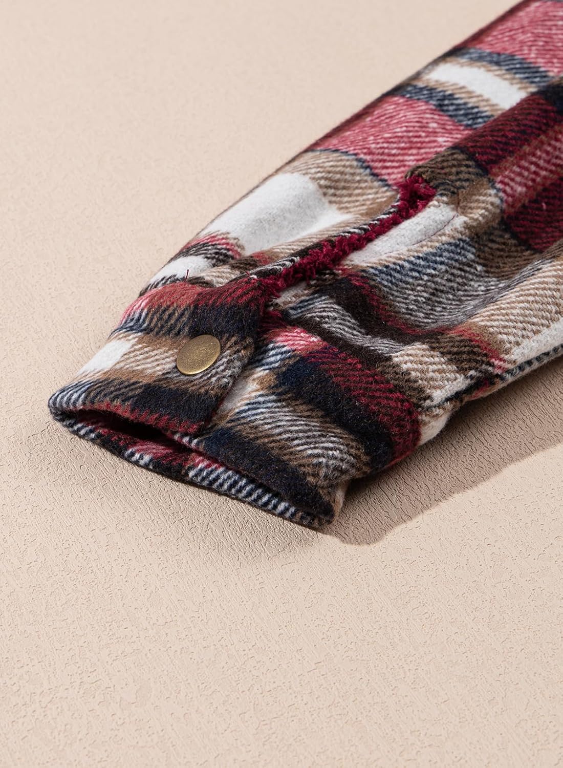 Dokotoo Women's 2025 Flannel Plaid Hooded Shacket Thick Fleece Button Down Winter Jacket Coat for Warmth