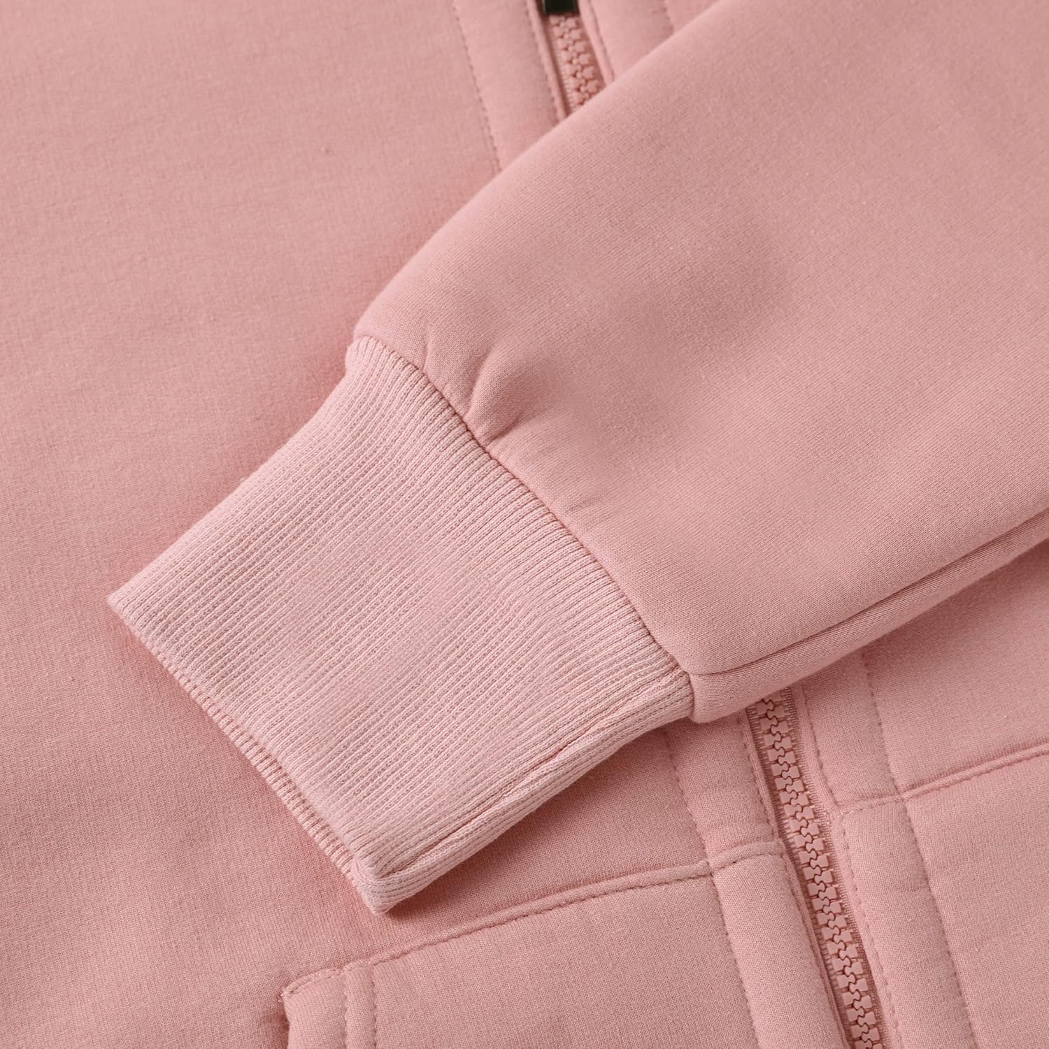 Yeokou Women's Casual Sherpa-Lined Full Zip Hoodie Jacket