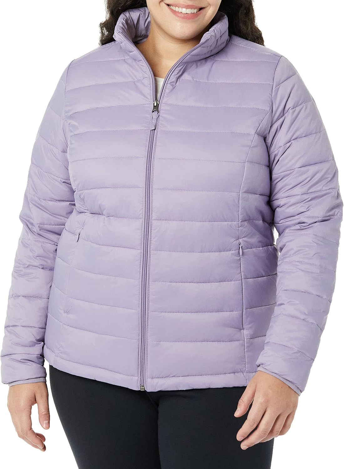 Amazon Essentials Women's Lightweight Long-Sleeve Packable Water-Resistant Puffer Jacket (Plus Sizes Available)