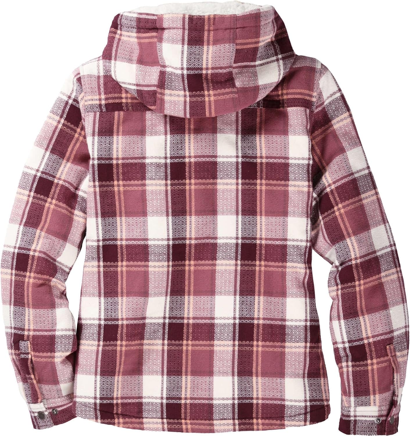 Legendary Whitetails Women's Berber-Lined Hooded Shacket Button Down Shirt Jacket with Drawstring Hood