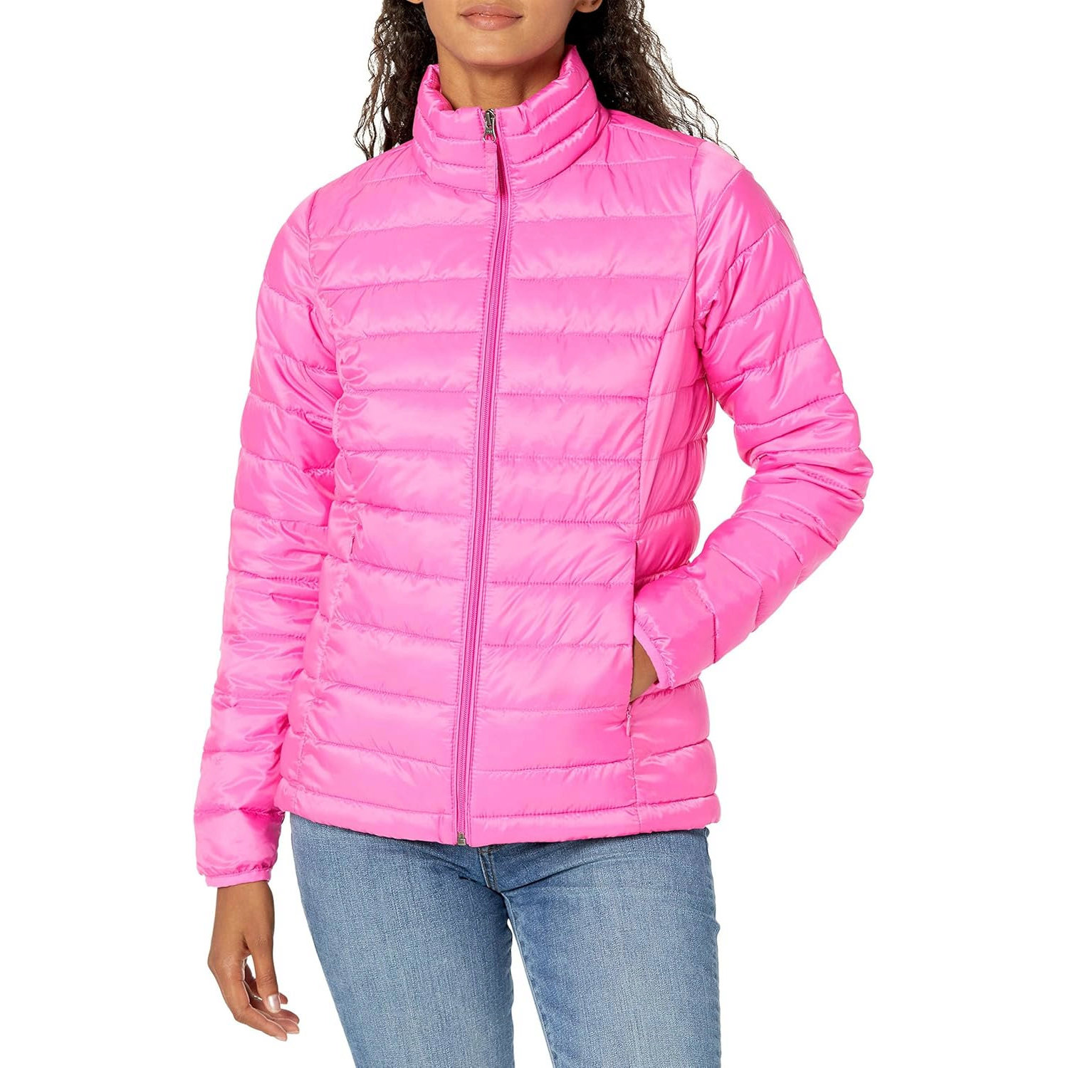 Amazon Essentials Women's Lightweight Long-Sleeve Packable Water-Resistant Puffer Jacket (Plus Sizes Available)
