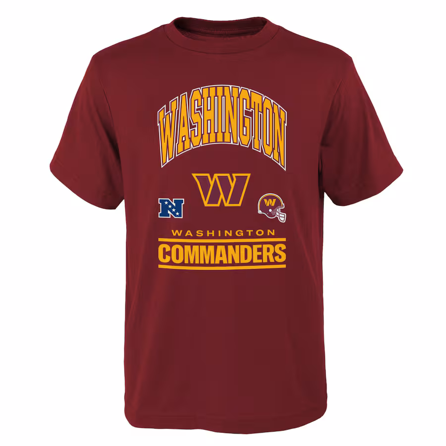 Youth Washington Commanders Burgundy Official Business T-Shirt