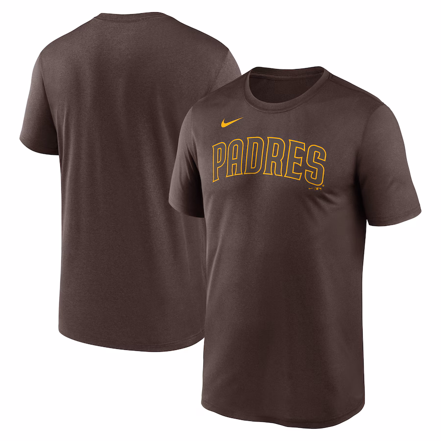 Men's San Diego Padres Nike Brown Legend Fuse Wordmark T-Shirt