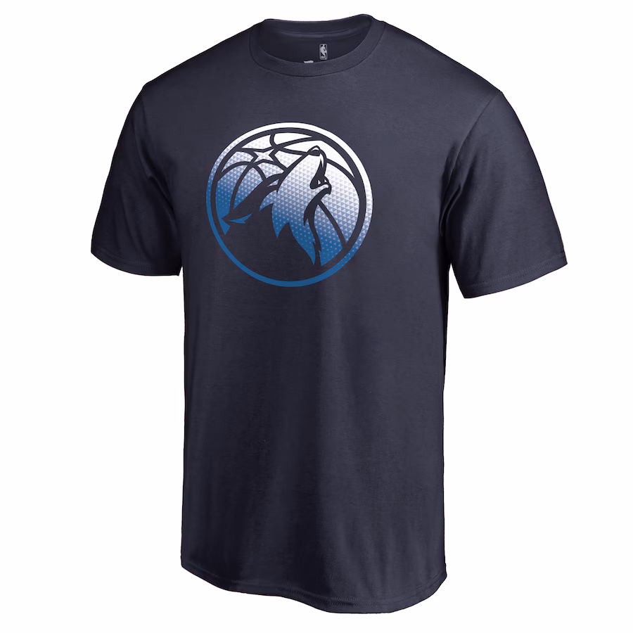 Men's Minnesota Timberwolves Navy Gradient Logo T-Shirt