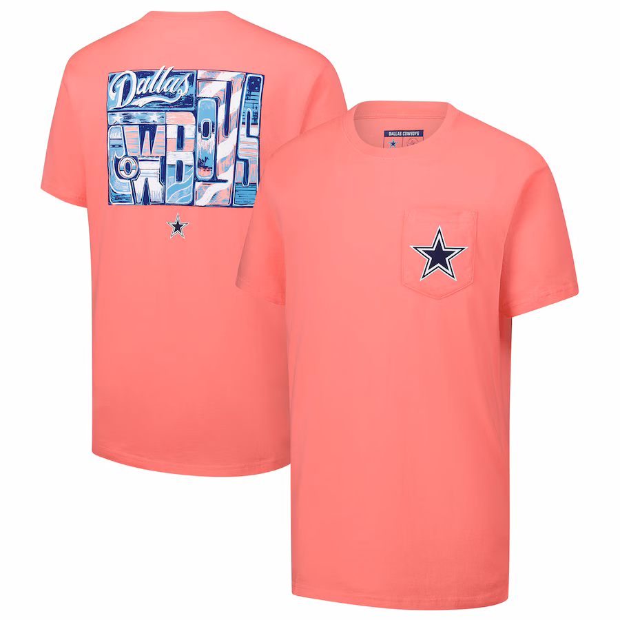Women's Dallas Cowboys Lauren James Coral Folksy Americana T-Shirt