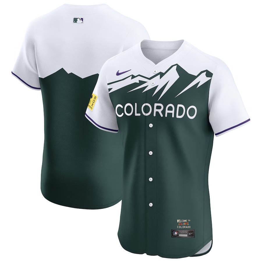 Men's Colorado Rockies Nike Green City Connect Elite Jersey