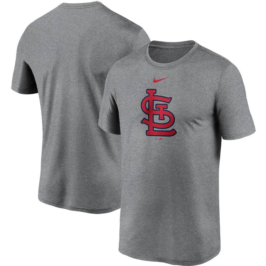 Men's St. Louis Cardinals Nike Gray Large Logo Legend Performance T-Shirt