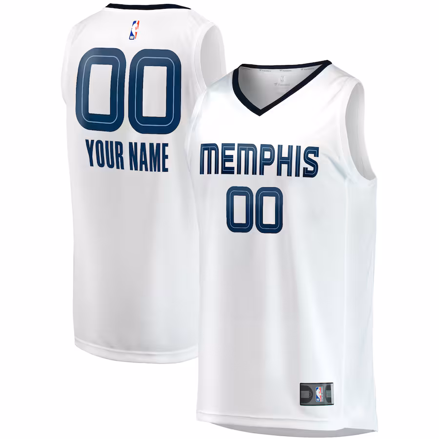 Youth Memphis Grizzlies  Fanatics White Fast Break Replica Custom Jersey - Association Edition