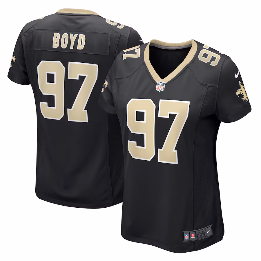 Women's New Orleans Saints Khristian Boyd Nike Black Game Jersey