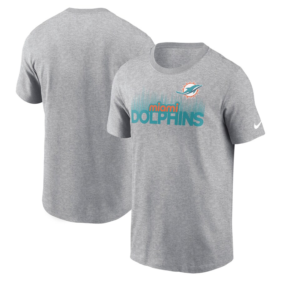 Men's Miami Dolphins  Nike Heather Gray Local Essential T-Shirt